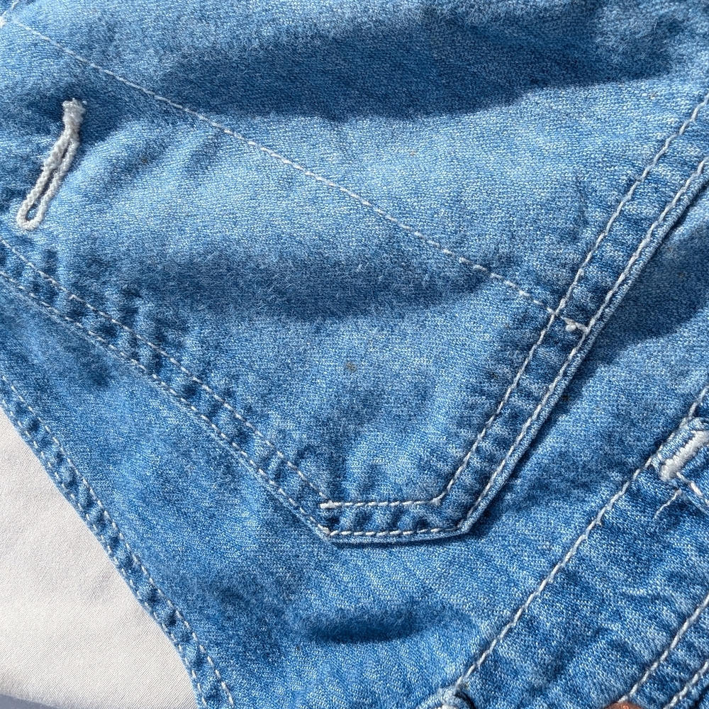 MAKE OFFER! Vintage 80s Classic Buffalo Blue Jean Overalls by David Bitton - Picture 15 of 16